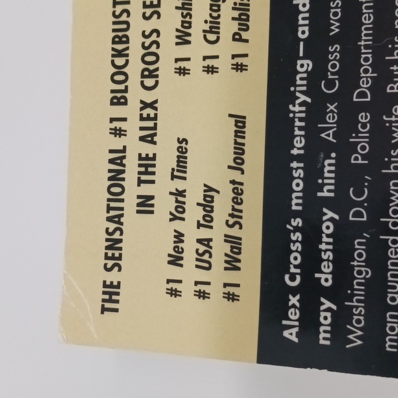 James Patterson Alex Cross Series Lot of 2 Paperback Books: Mary Mary and Cross - Picture 9 of 14